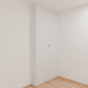 Armário Quarto 1,10m com 2 portas de giro - Branco Tx com puxador slim