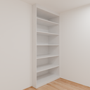 Armário Quarto 1,10m com 2 portas de giro - Branco Tx e Cinza com puxador slim