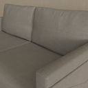 Sofá Arthur 2 Lugares 180cm 2 Braços Pés Imbuia Tecido Linho Cinza Escuro