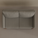 Sofá Arthur 2 Lugares 180cm 2 Braços Pés Imbuia Tecido Linho Cinza Escuro