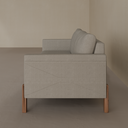 Sofá Arthur 2 Lugares 180cm 2 Braços Pés Imbuia Tecido Linho Cinza Escuro