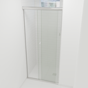 Box de Vidro Incolor Temperado com Perfil Cromado