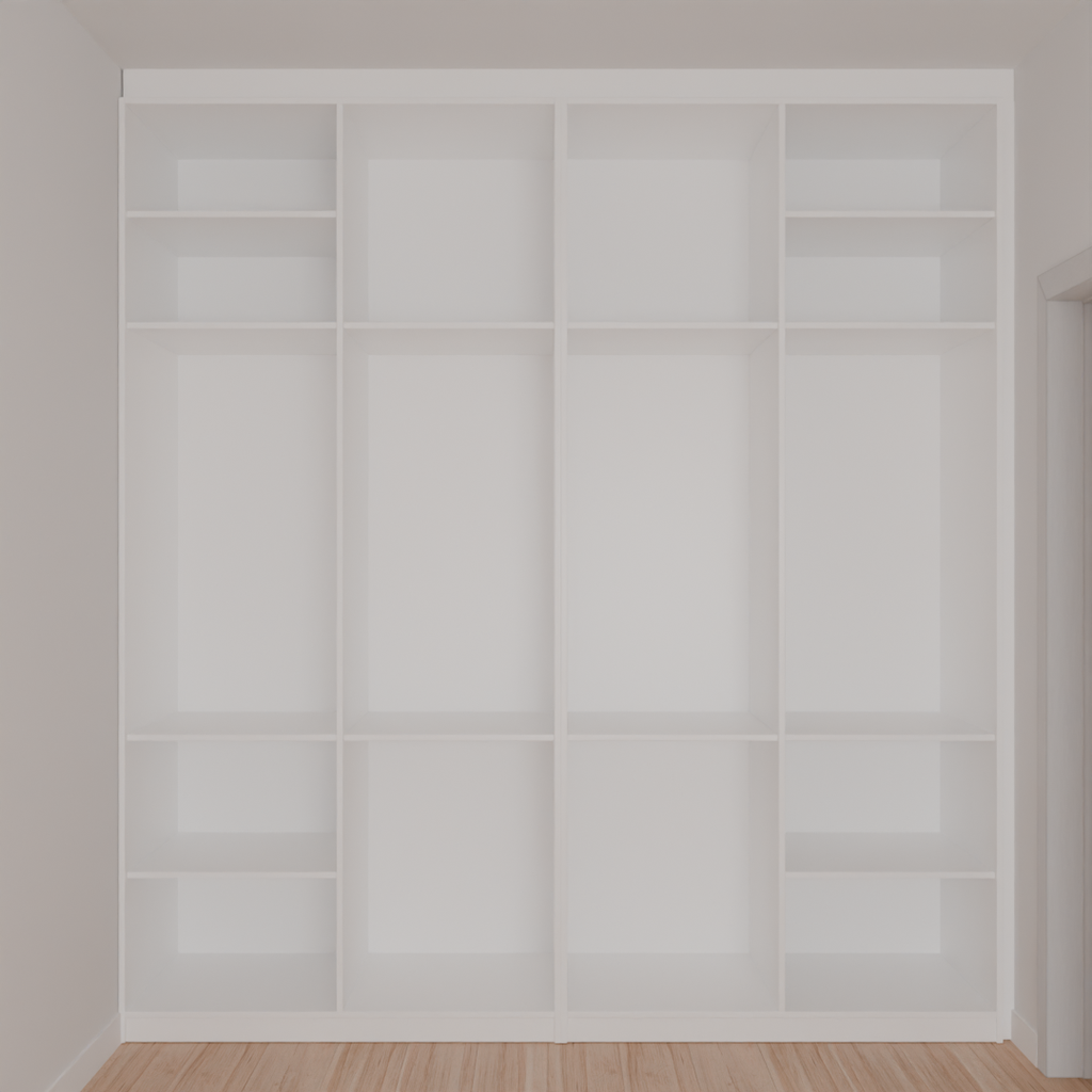 Armário Quarto Casal Porta de Giro Branco Tx (Sudoeste / Bias Fortes - Apt 07 11)