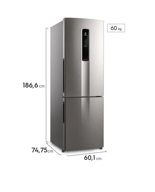 Geladeira Electrolux Frost Free Inverter 400L Efficient AutoSense e Rapid Freeze Inverse Inox Look (IB6S) - Bivolt
