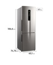 Geladeira Electrolux Frost Free Inverter 400L Efficient AutoSense e Rapid Freeze Inverse Inox Look (IB6S) - Bivolt