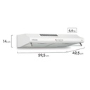 Depurador de Ar Parede Electrolux 80cm Branco com Filtro Lavável e Máscara Captadora de Ar (DE80B)
