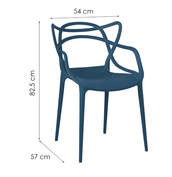 Cadeira Allegra PP Rivatti Verde Petróleo