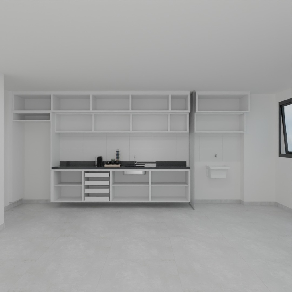 Armário Cozinha Completo Branco TX (Sudoeste / Vale do Sereno – Apt 02 03 07 08) (CxB) Durval VS 1108