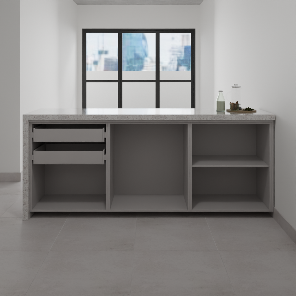 Armário Cozinha Inferior Cinza Cobalto (Sudoeste / Bias Fortes – Apt 03 04)