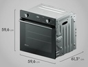 Forno de Embutir Electrolux a Gás 80L Efficient com PerfectCook360 Preto (OE8GH)