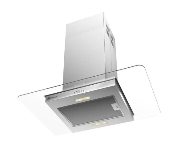 Coifa de Ilha Electrolux 90cm de Vidro Efficient com Luz de Led (CE9IX) - 127V