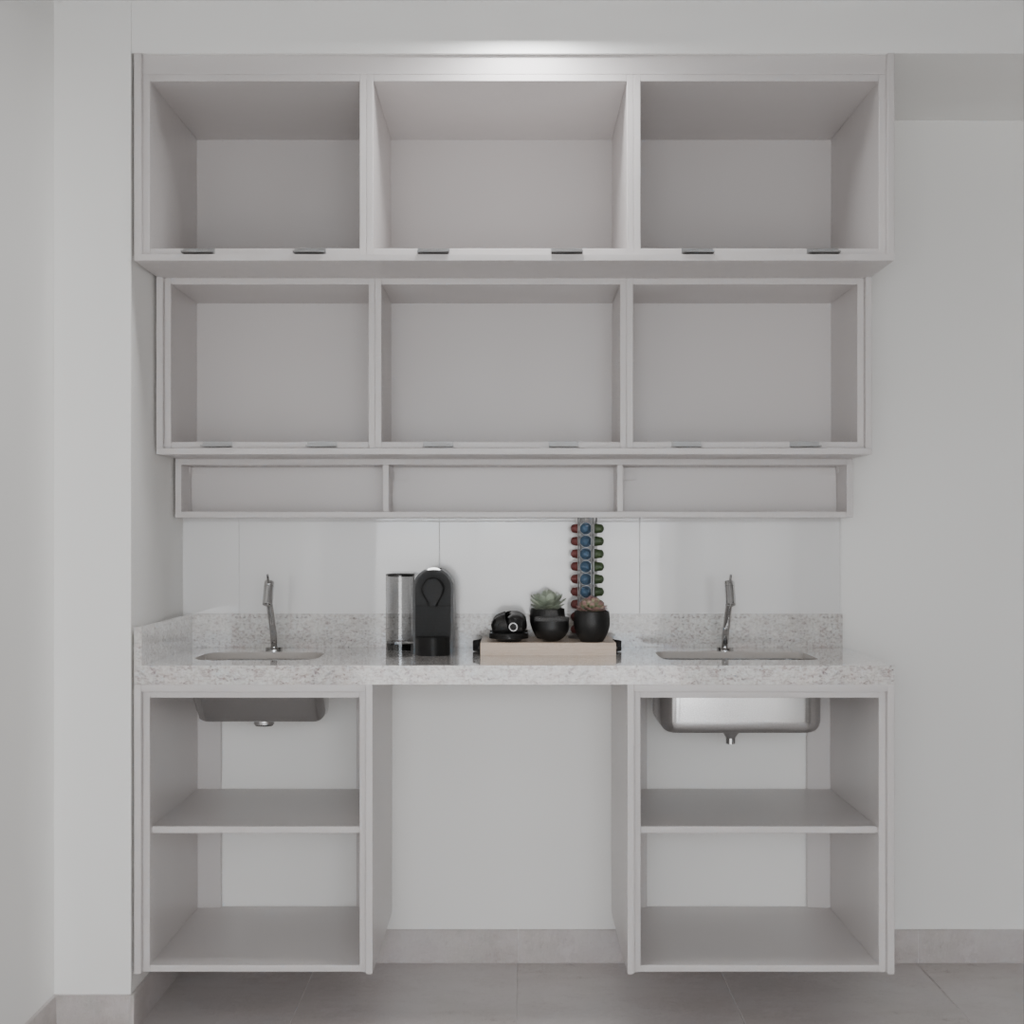 Armário Cozinha Cinza Cobalto (Sudoeste / Bias Fortes – Apt 03 04)