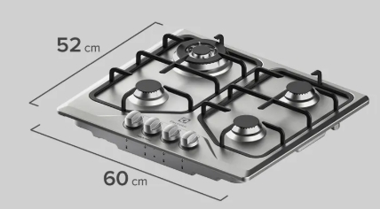 Cooktop 4 Bocas Electrolux a Gás Inox com Tripla Chama (GT60X) - Bivolt