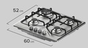 Cooktop 4 Bocas Electrolux a Gás Inox com Tripla Chama (GT60X) - Bivolt