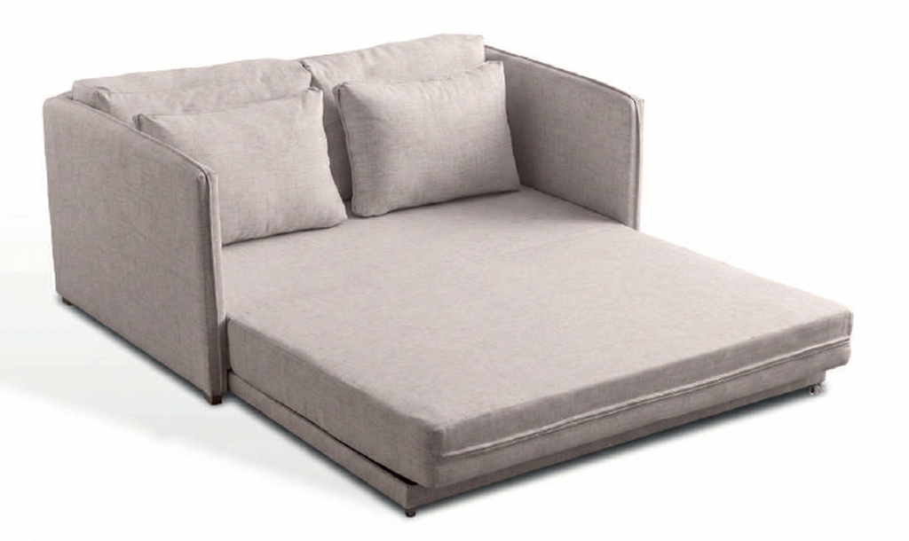 Sofá-Cama Charlie 2 Lugares 152cm Tecido Cinza Claro 1366 (Sudoeste)