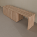 Rack e Escrivaninha Louro Freijó (Sudoeste / Vale do Sereno – Apt 01 04 05 06 09 10)