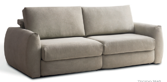 Sofá Giovani Retrátil 2 Lugares 200cm 2 Braços Pés Imbuia Tecido Linho Cinza Claro 1366