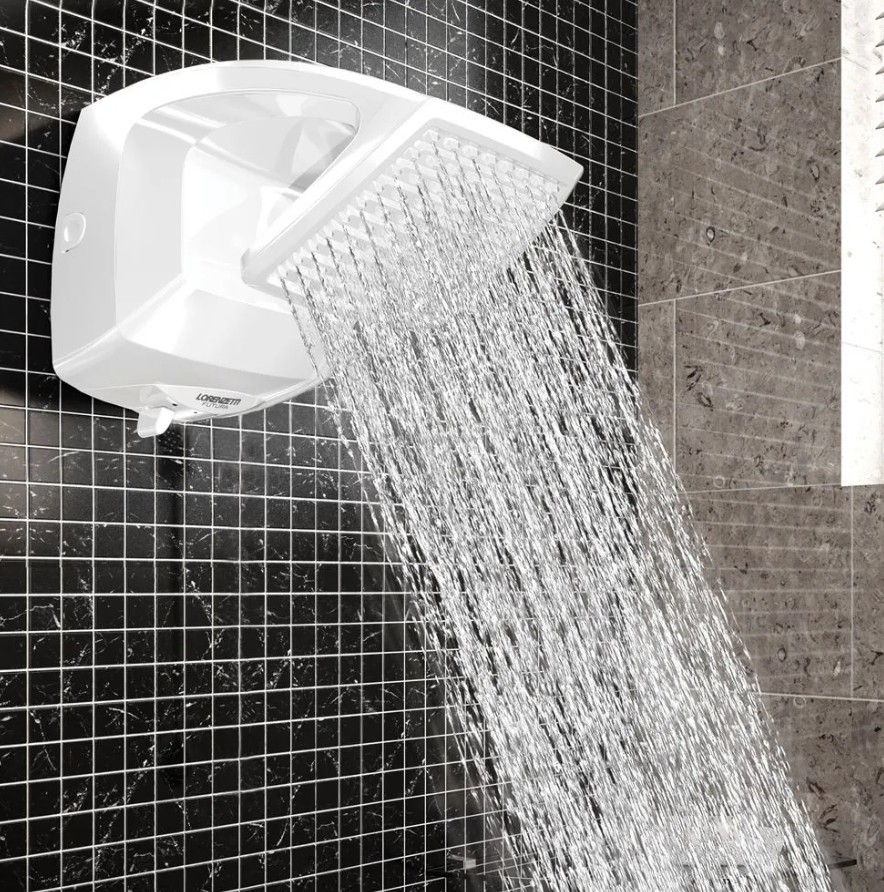 Chuveiro elétrico de parede Lorenzetti Futura Multitemperaturas branco 6800W