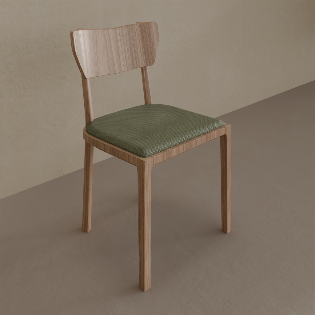 Cadeira Ali Madeira Imbuia | Tecido B 20224