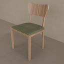 Cadeira Ali Madeira Imbuia | Tecido B 20224