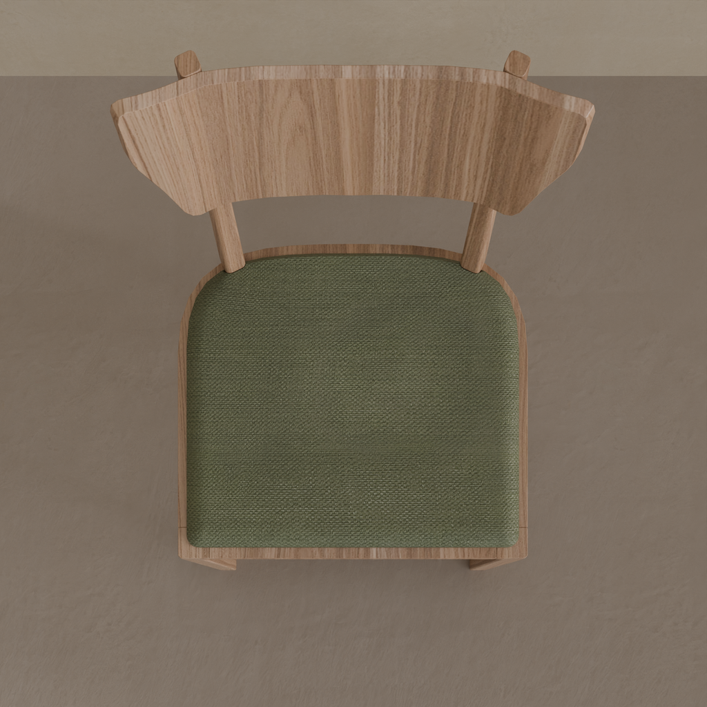 Cadeira Ali Madeira Imbuia | Tecido B 20224