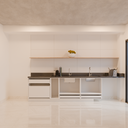 Armário Cozinha Bancada Inferior Branco TX com Prateleira Amadeirado (Sudoeste / Contorno – Apt 05 06 Pav 03 04 05)