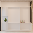 Armário Cozinha Apoio Branco TX + Muxarabi Metal Preto (Sudoeste / Contorno – Apt 05 06 Pav 03 04 05)