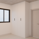 Armário Quarto 4 portas de giro Branco TX (Sudoeste / Contorno – Apt 05 06 Pav 03 04 05)