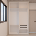 Armário Quarto 4 portas de giro Cinza Fossil (Sudoeste / Contorno – Apt 05 06 Pav 03 04 05)