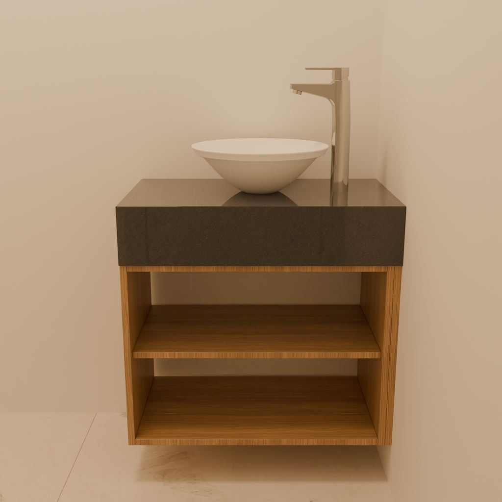 Armário do Lavabo com Porta de Giro Amadeirado (Sudoeste / Contorno – Apt 05 06 Pav 03 04 05)