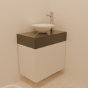 Armário do Lavabo com Porta de Giro Branco TX (Sudoeste / Contorno – Apt 05 06 Pav 03 04 05)
