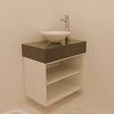 Armário do Lavabo de Nicho Branco TX (Sudoeste / Contorno – Apt 05 06 Pav 03 04 05)