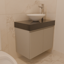 Armário de Banheiro com Porta de Giro Cinza Fossil (Sudoeste / Contorno – Apt 05 06 Pav 03 04 05)