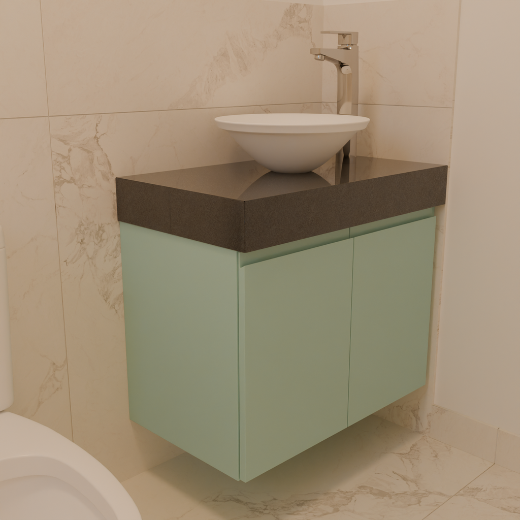 Armário de Banheiro com Porta de Giro Verde (Sudoeste / Contorno – Apt 05 06 Pav 03 04 05)