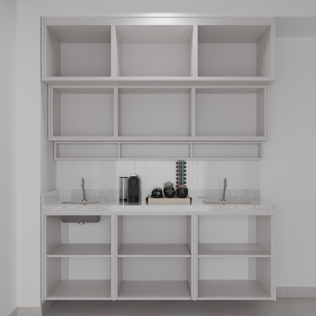 Armário Cozinha Cinza Cobalto (Sudoeste / Bias Fortes – Apt 03 04)