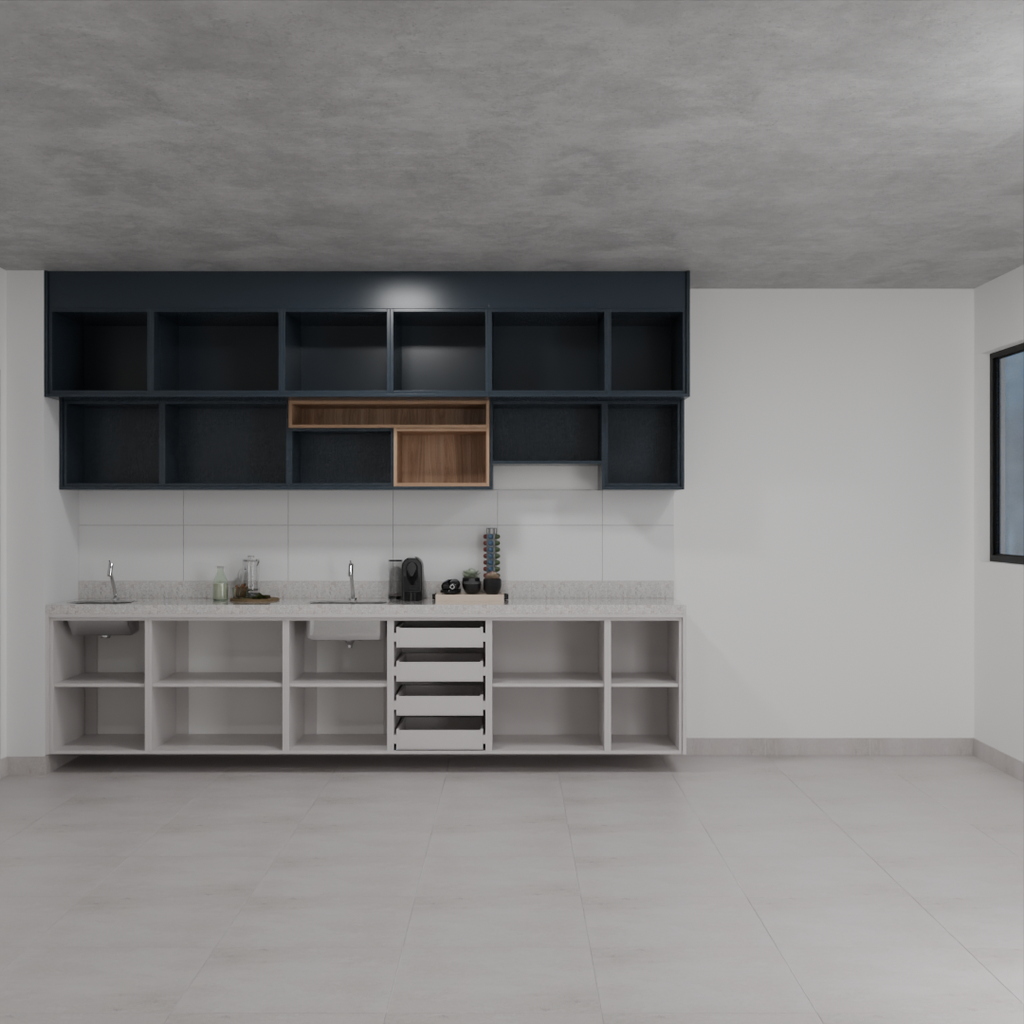 Armário Cozinha Branco Tx (Sudoeste / Bias Fortes - Apt 07 11)