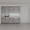 Armário Cozinha Branco Tx (Sudoeste / Bias Fortes - Apt 07 11)