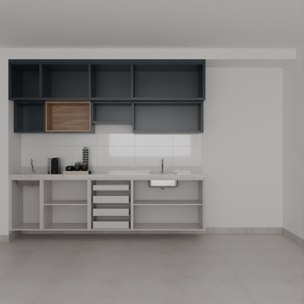 Armário Cozinha Branco Tx (Sudoeste / Bias Fortes - Apt 07 11)