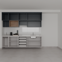 Armário Cozinha Branco Tx (Sudoeste / Bias Fortes - Apt 07 11)