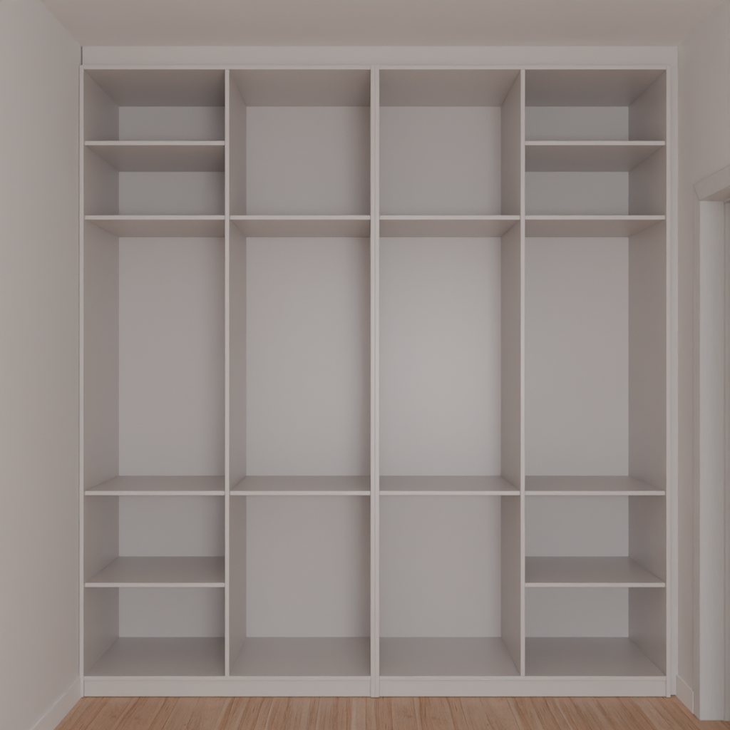 Armário Quarto Casal Porta de Giro Branco Tx (Sudoeste / Bias Fortes - Apt 07 11)