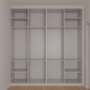 Armário Quarto Casal Porta de Giro Branco Tx (Sudoeste / Bias Fortes - Apt 07 11)