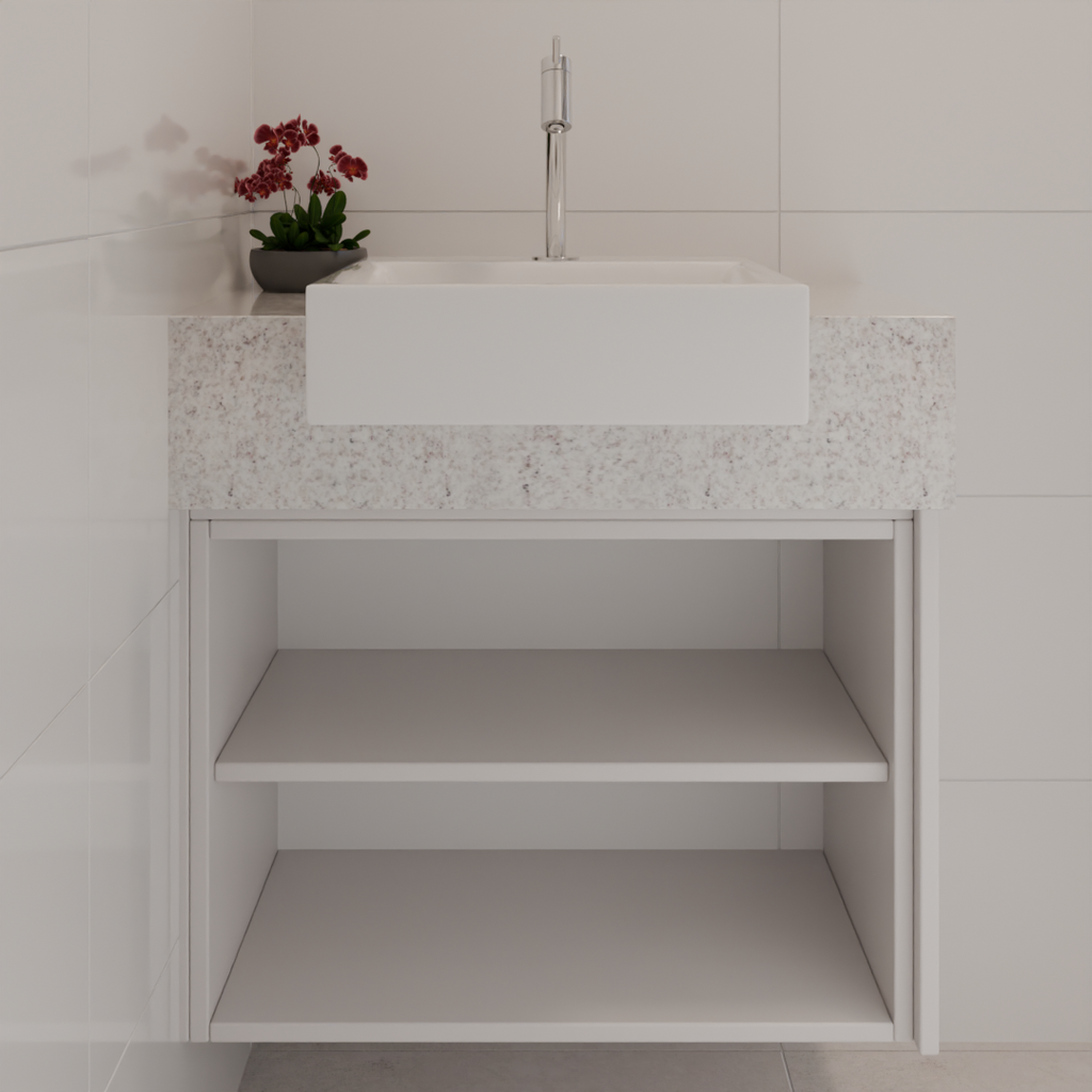 Armário de Banheiro Porta de Giro Branco Tx (Sudoeste / Bias Fortes - Apt 07 11)