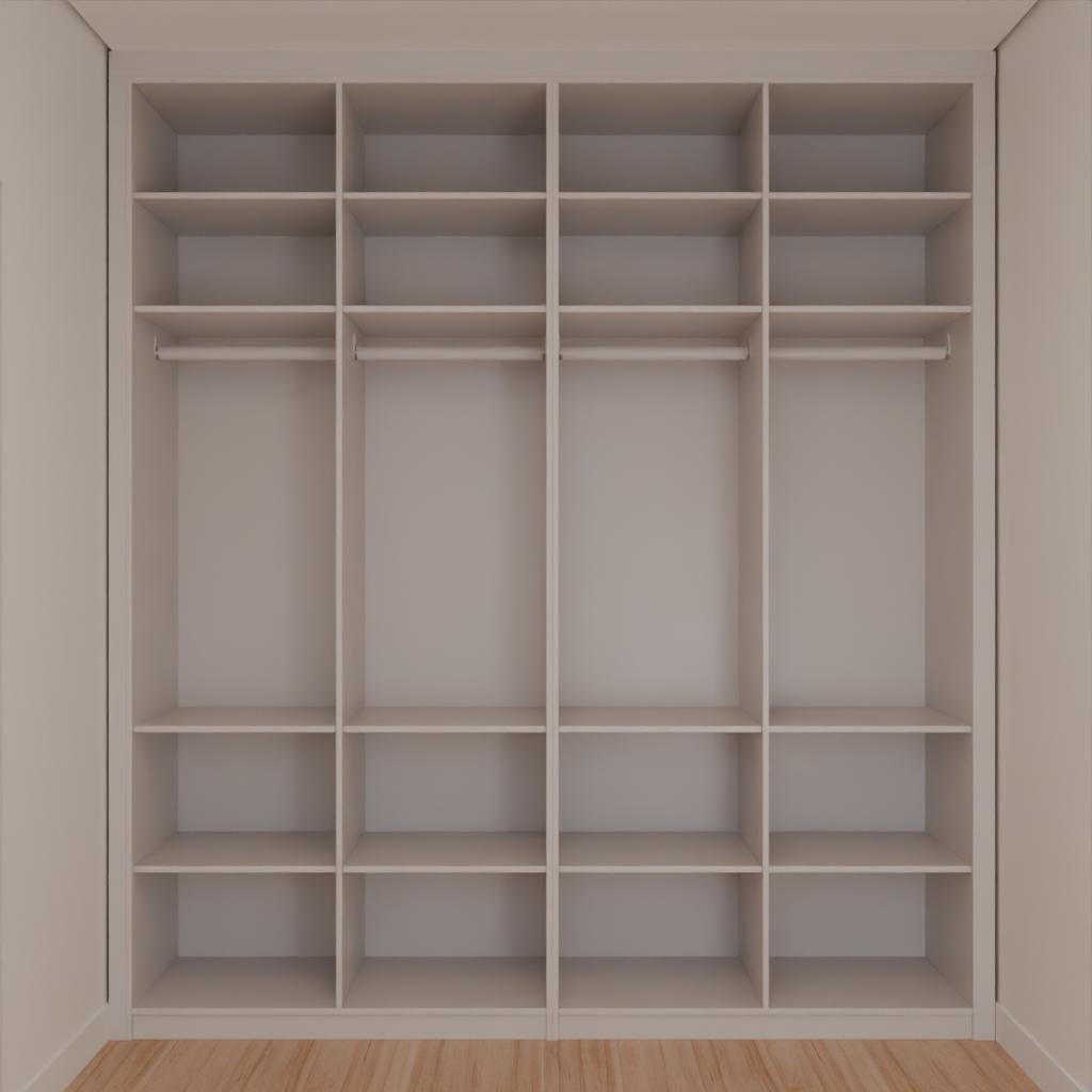 Armário Quarto Casal Porta de Giro Branco Tx (Sudoeste / Bias Fortes - Apt 08 10)