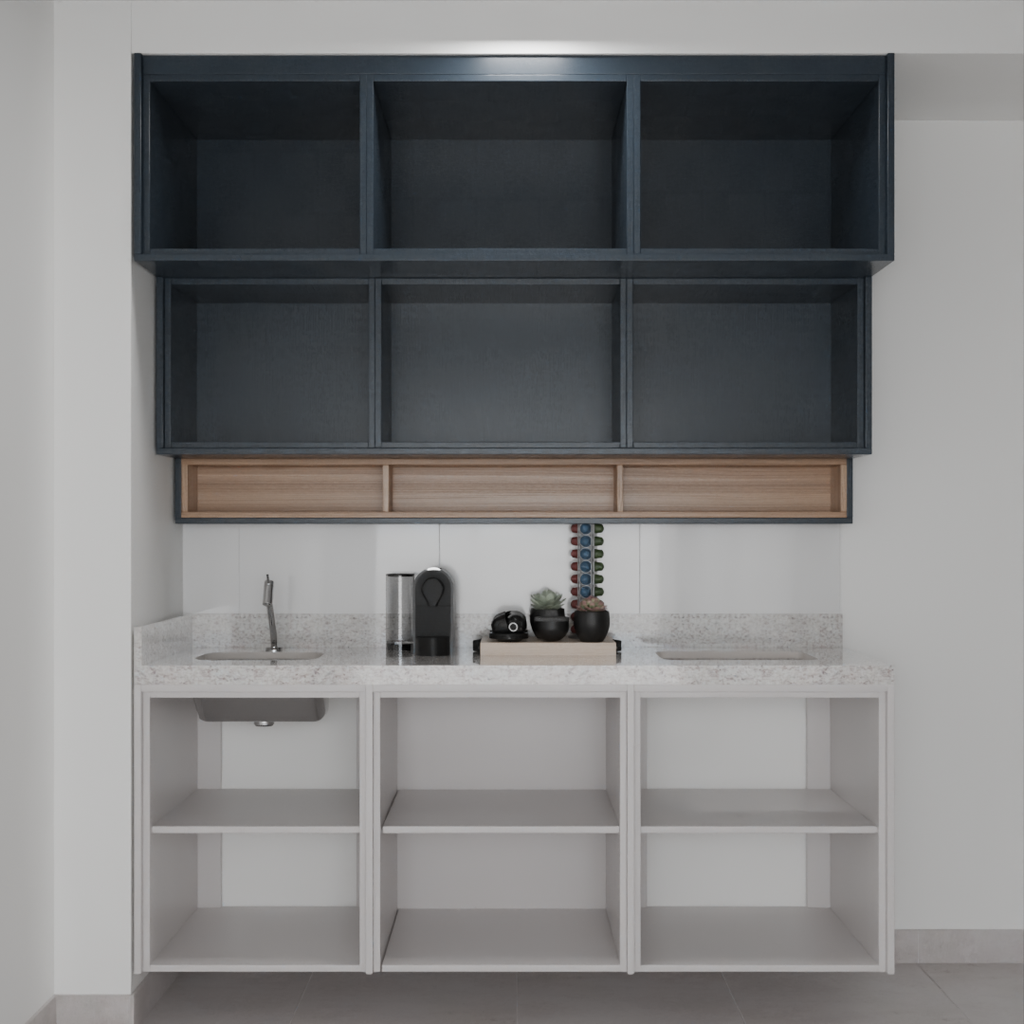 Armário Cozinha Branco Tx (Sudoeste / Bias Fortes - Apt 07 11)