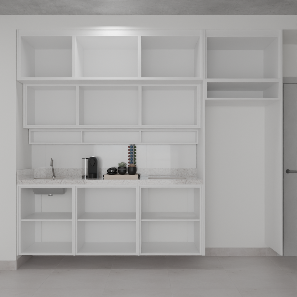Armário Cozinha Branco Tx (Sudoeste / Bias Fortes - Apt 07 11)