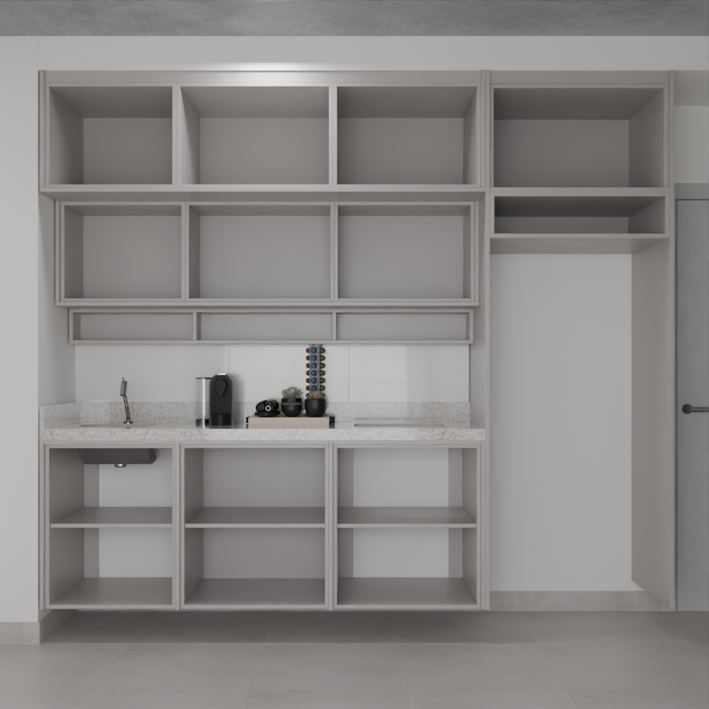 Armário Cozinha Branco Tx (Sudoeste / Bias Fortes - Apt 07 11)