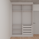 Armário Quarto Solteiro Porta de Giro Branco Tx (Sudoeste / Bias Fortes - Apt 03 04)