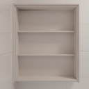 Armário de Banheiro Aéreo Cinza Cobalto (Sudoeste / Bias Fortes - Apt 09)