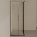 Box Canto de Vidro Temperado 8mm com Perfil Cromado