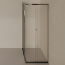 Box Canto de Vidro Temperado 8mm com Perfil Cromado